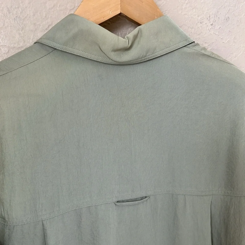 Vince green boxy button down blouse - Picture 7 of 7